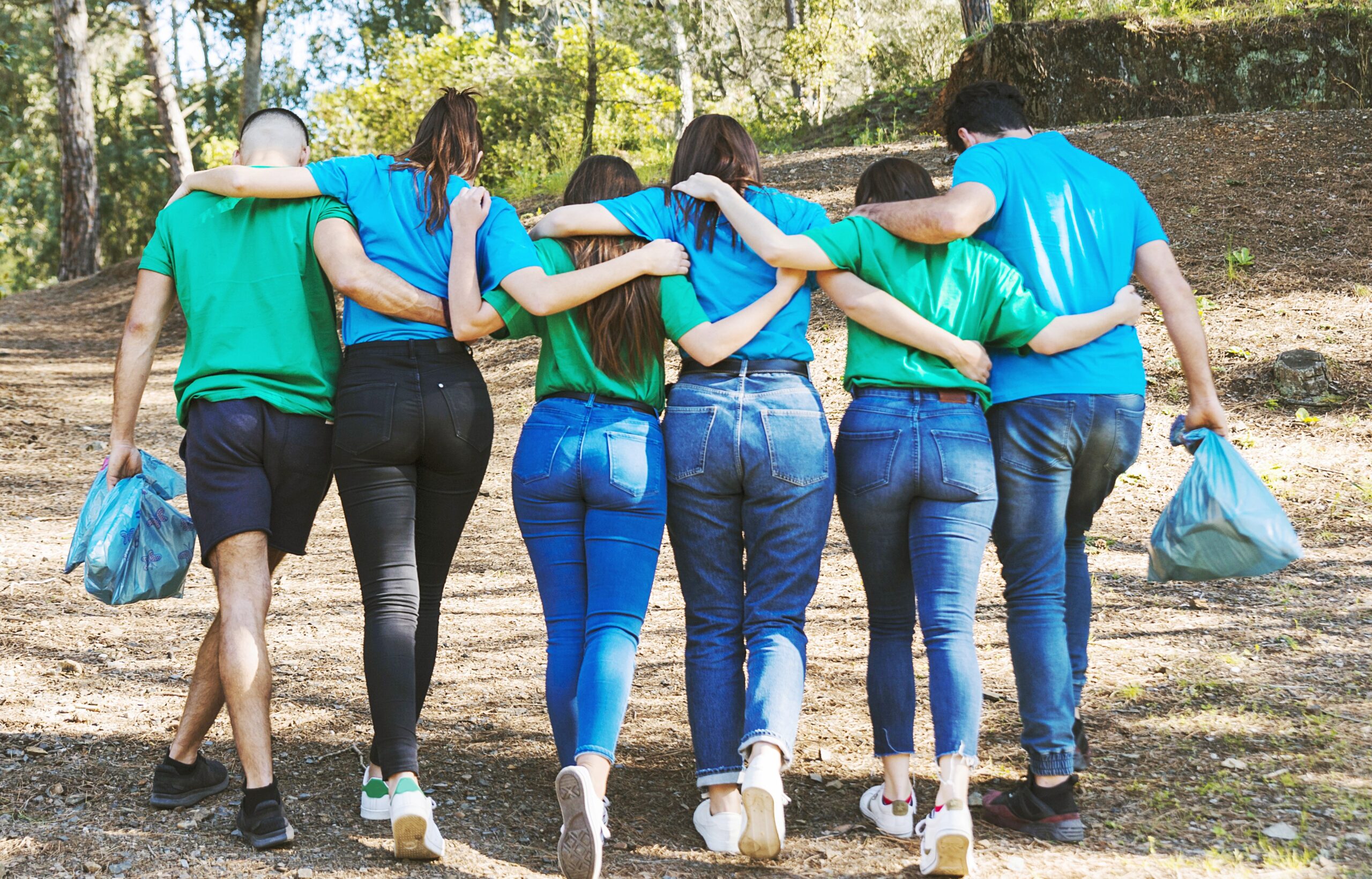 group walking together