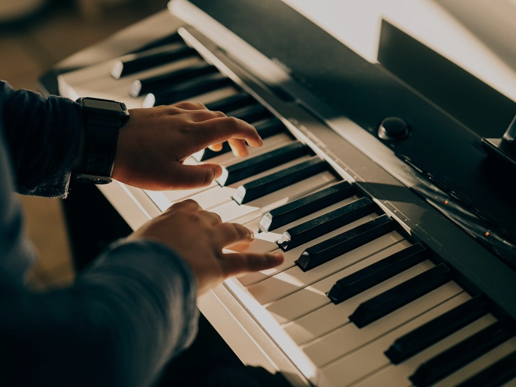 playing piano