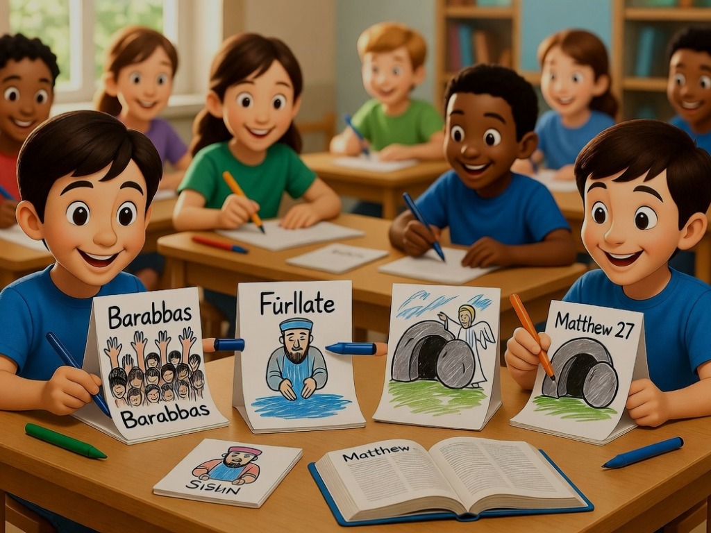 AI Generated image of children doing a craft