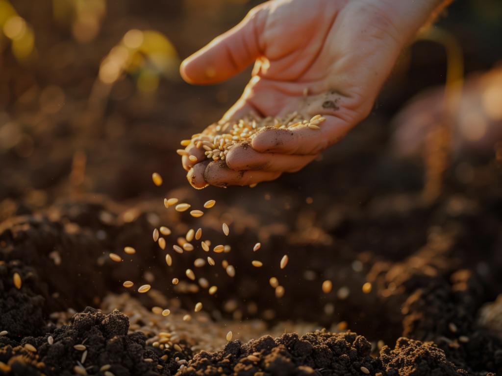 hand scattering seeds
