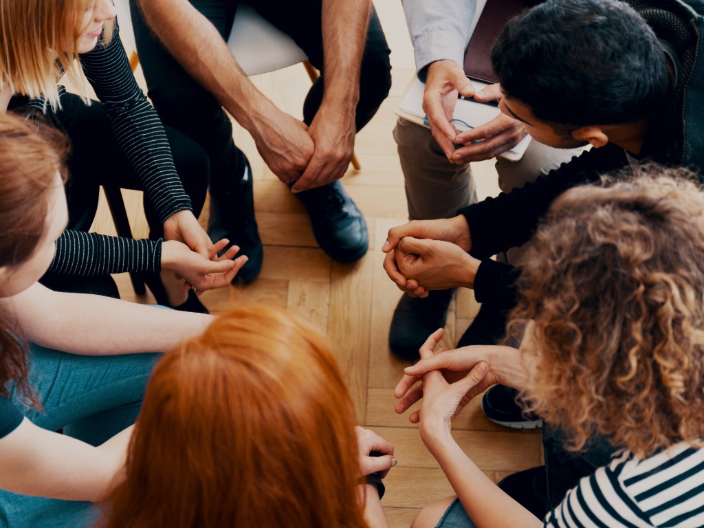 group praying